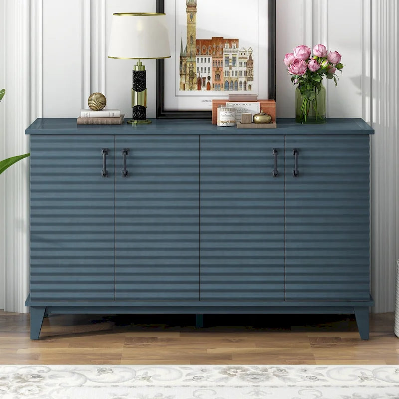 Large 4-Door Sideboard Buffet with Adjustable Shelves for Ample Storage