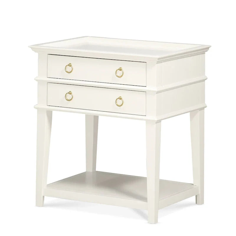 Greyson Living Collette Nightstand with 2-Drawer Tray Top