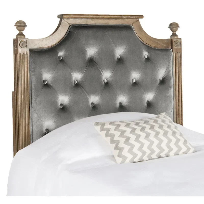 SAFAVIEH Desiderata Rustic Wood Upholstered Headboard