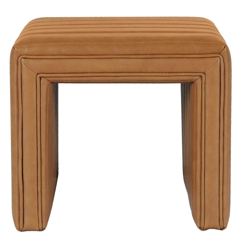 HomePop Contemporary Channel-Designed Ottoman