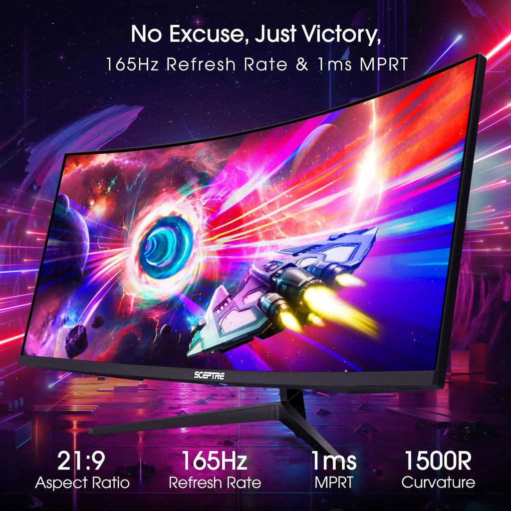 Sceptre 34 Inch 165Hz Curved Ultrawide WQHD Monitor  sgtnighsdesigns