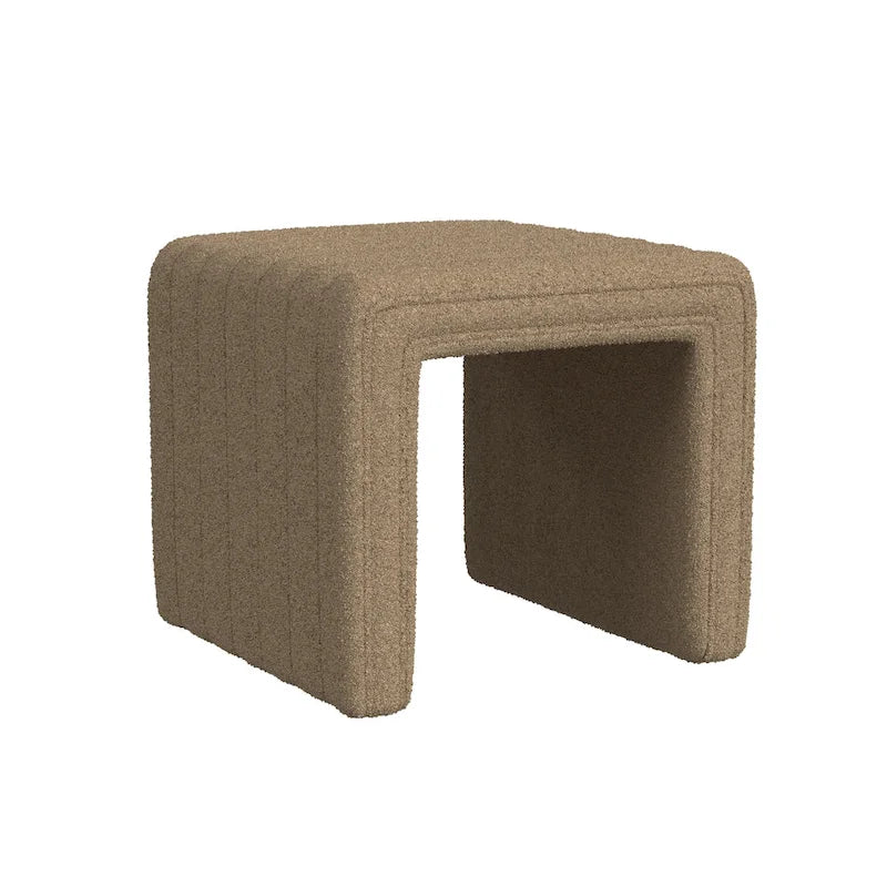 HomePop Contemporary Channel-Designed Ottoman