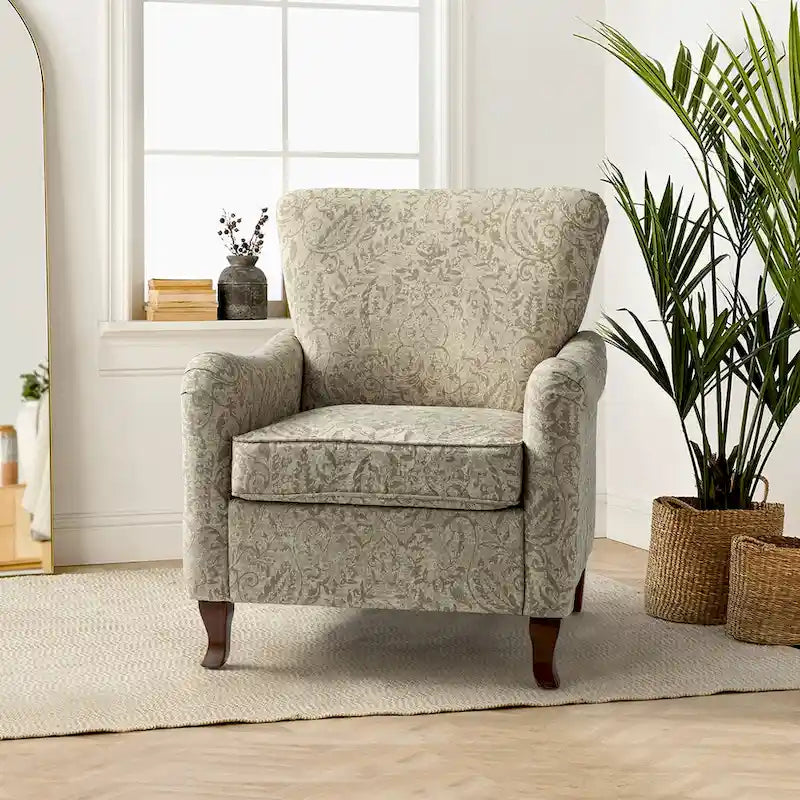 HULALA HOME Samouel Contemporary Floral Wingback Armchair