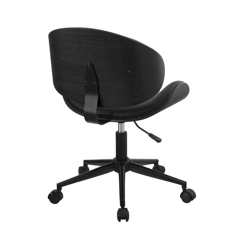 Mid-Century Modern Adjustable Office Chair with Swivel & Casters