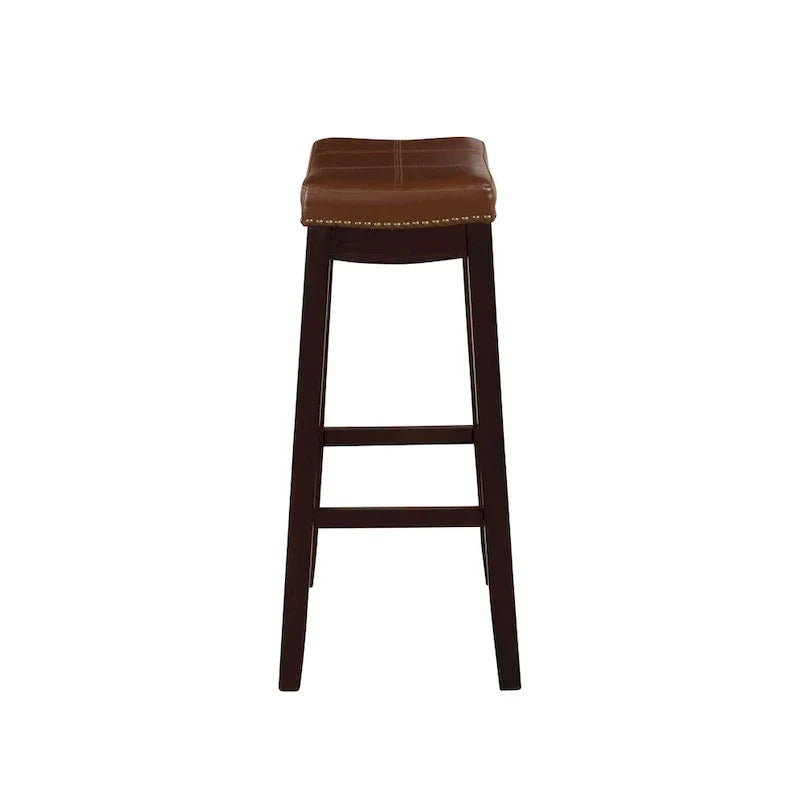 Linon Willamette Espresso & Cognac Bar Stool