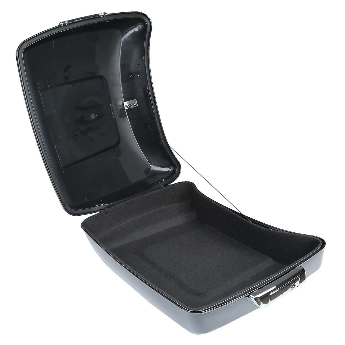 TCT-MOTORPARTS Chopped Tour Pack Pak Trunk w/Backrest & Mount Rack