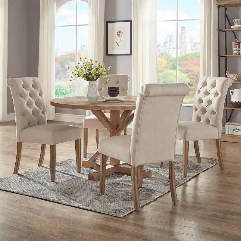 iNSPIRE Q Artisan Benchwright X-Base 48-Inch Round Dining Set