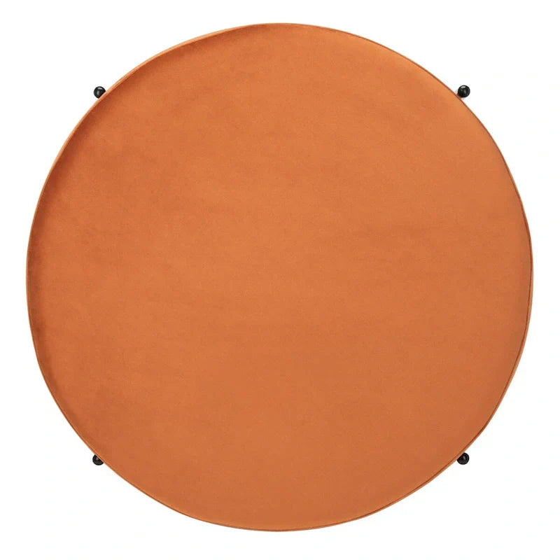 SAFAVIEH Shianne Round Velvet Cocktail Ottoman Table