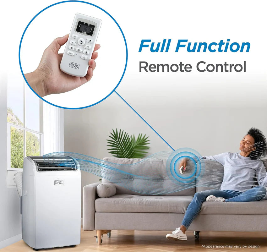 BLACK+DECKER Air Conditioner, 14,000 BTU Air Conditioner Portable for Room up to 700 Sq. Ft. with Remote Control, White