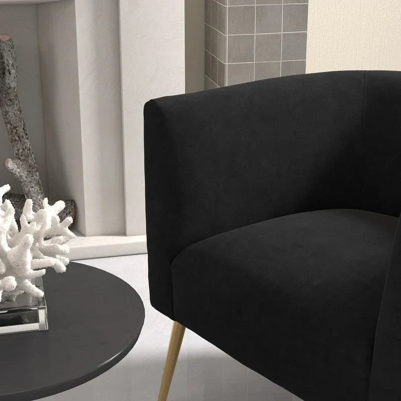 Set of 2 SEYNAR Mid-Century Modern Velvet Round Accent Chairs for Living Room