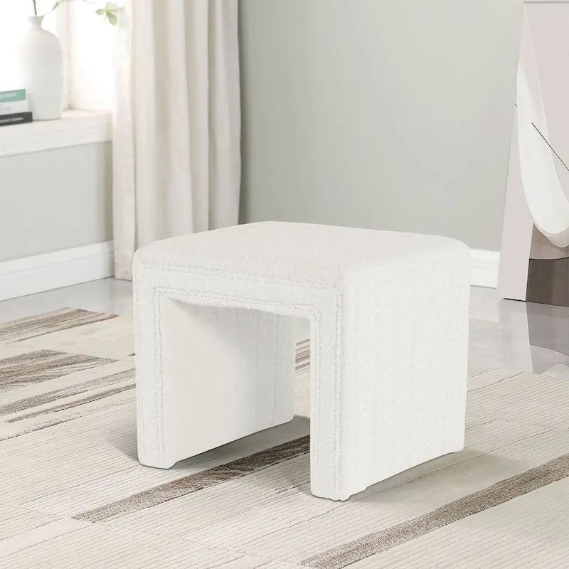 HomePop Contemporary Channel-Designed Ottoman