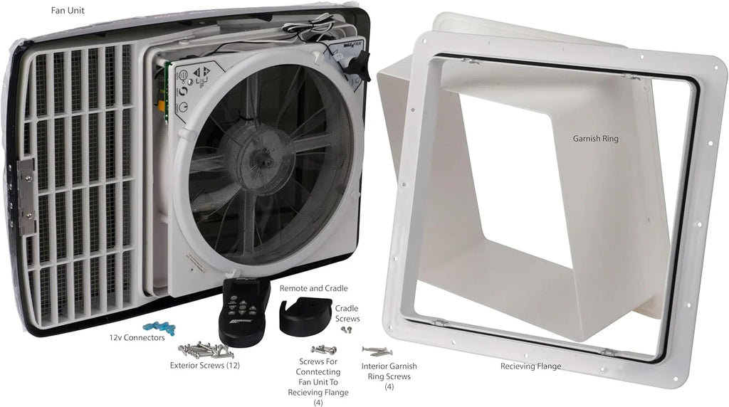 Air 00-07500K MaxxFan Deluxe with Remote - Smoke, Black