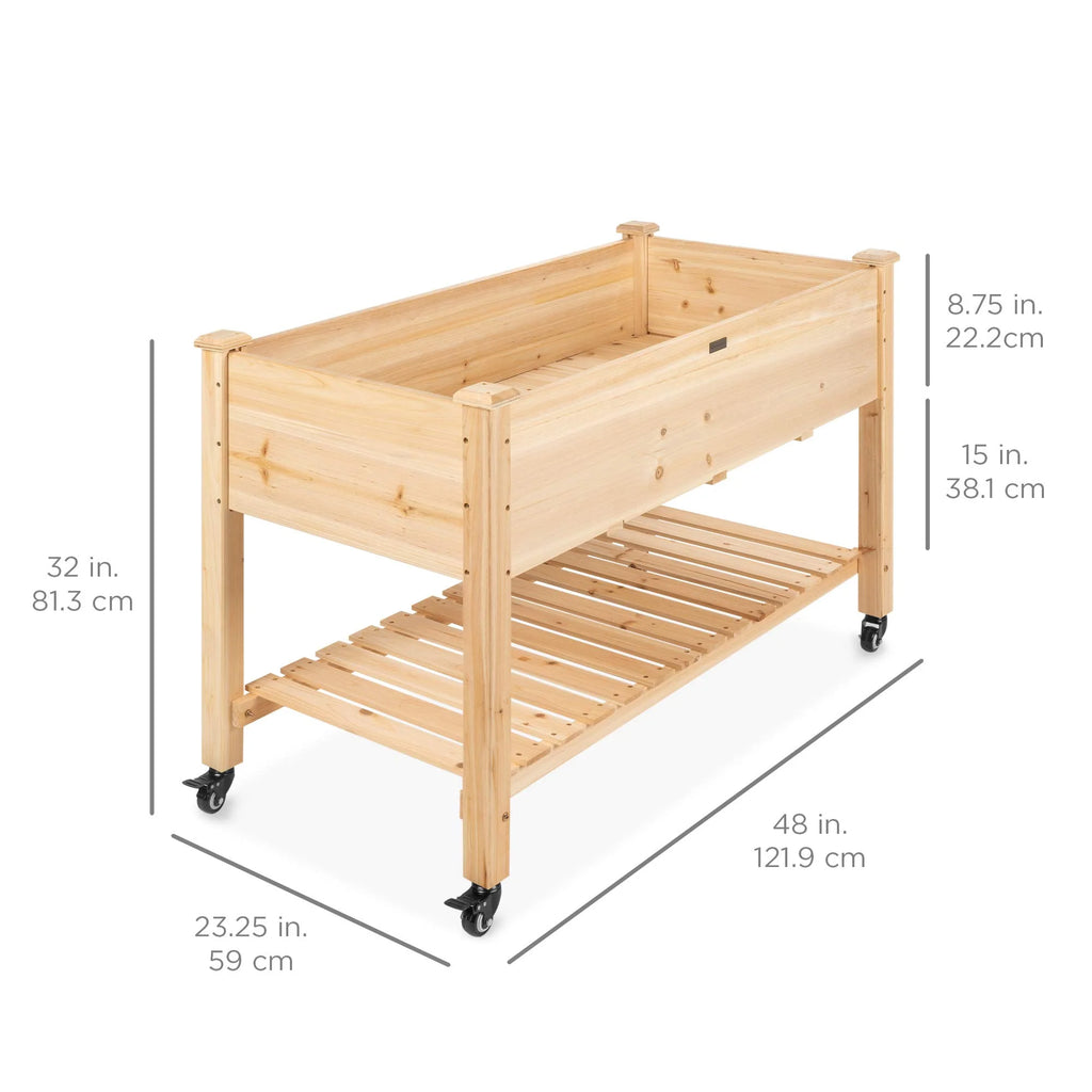Best Choice Products Raised Garden Bed 48x24x32