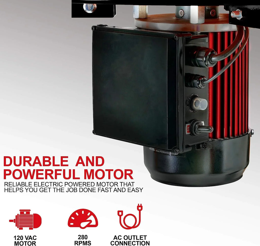 Kitchener Chicken Plucker De-Feather Remover Poultry and Fowl Food Processor Electric Stainless Steel Heavy Duty 1HP 120VAC 280RPM GFCI Connector 92 Soft Fingers 20" Drum Diameter