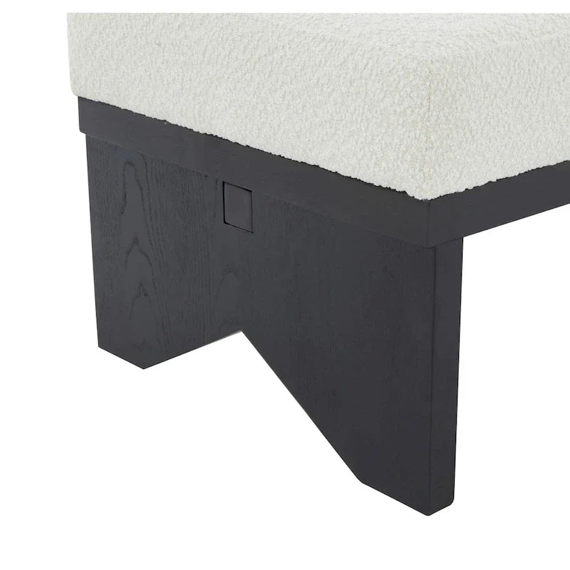 SAFAVIEH Couture Boris Mid-Century Modern Bench - Dimensions: 62.4" W x 19.7" D x 16.5" H