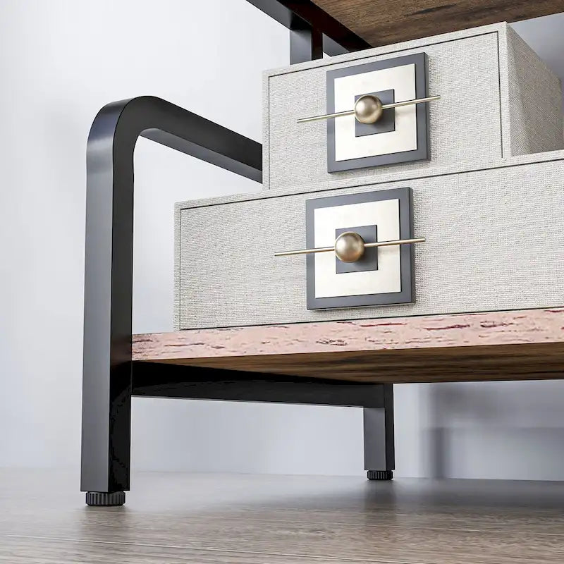 HOMCOM Industrial 3-Tier Printer Stand with Storage - Versatile Metal Rack for Home Office