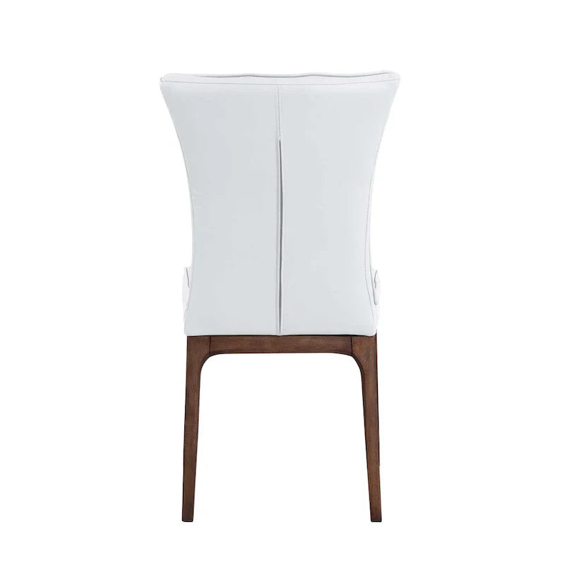 Set of 2 Contemporary Tufted Side Chairs with Sturdy Solid Wood Frame