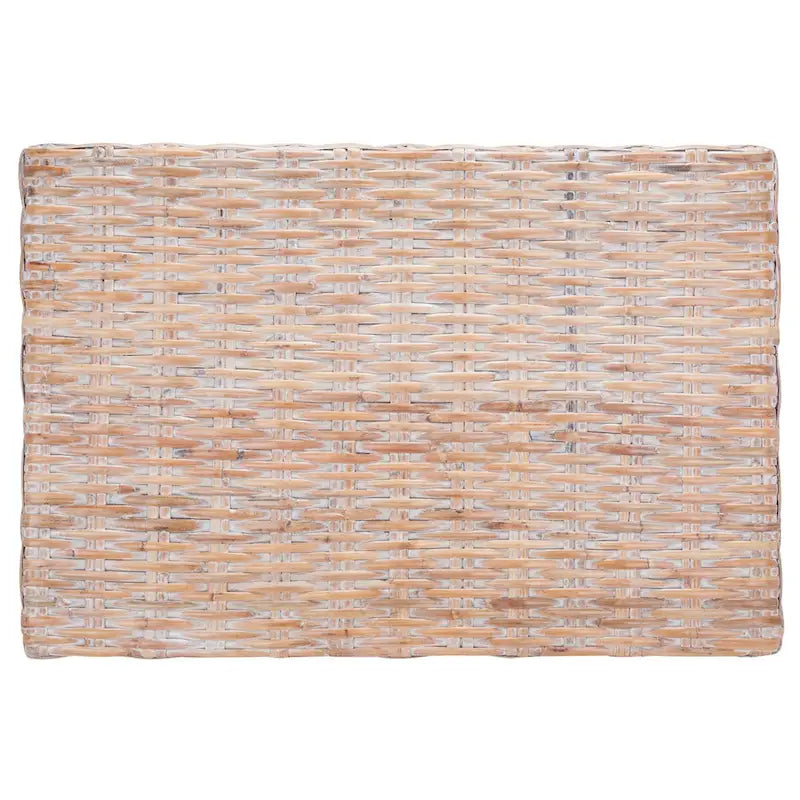 SAFAVIEH Caron Natural Wicker Bench - Washed Finish - Dimensions: 41"W x 28"D x 12"H