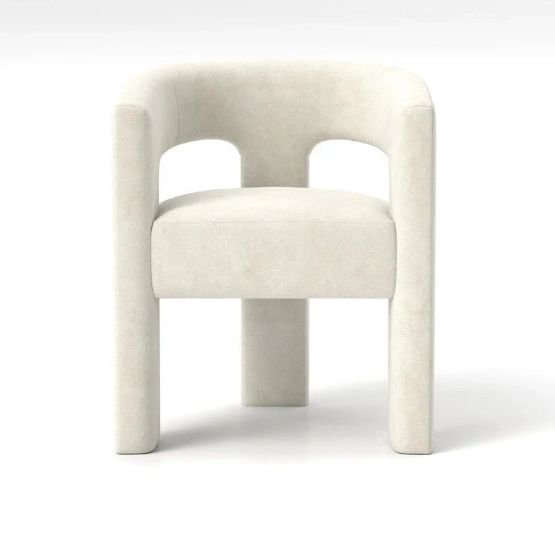 SEYNAR Contemporary Glam Velvet Dining Chair with Open-Back Design