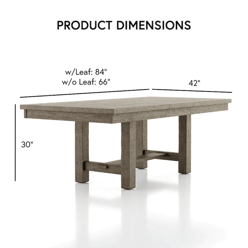 Jusk Rustic Grey Wood 5-Piece Dining Set by Furniture of America