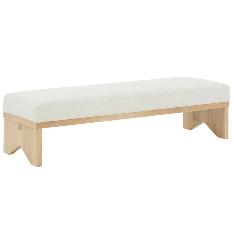 SAFAVIEH Couture Boris Mid-Century Modern Bench - Dimensions: 62.4" W x 19.7" D x 16.5" H