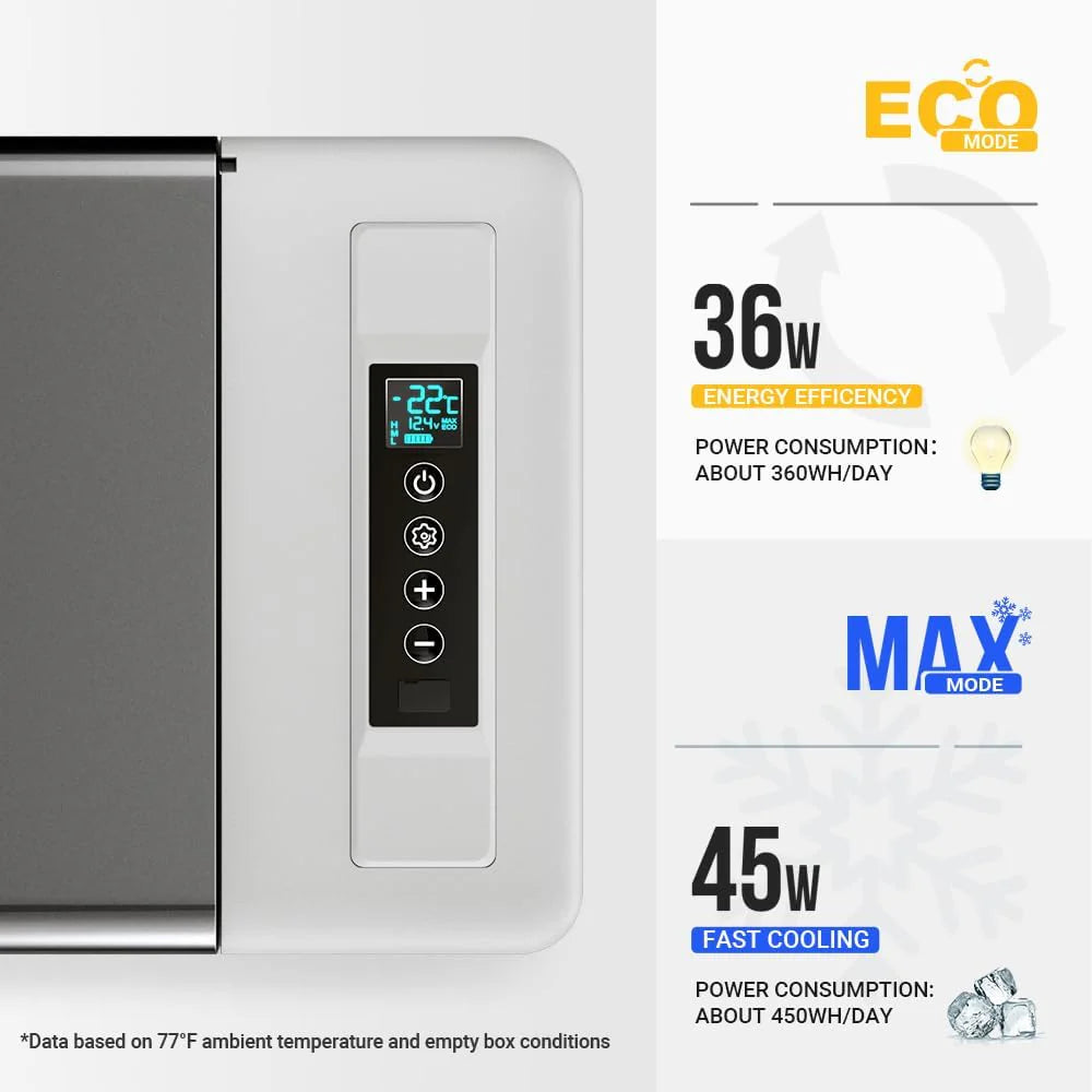 12 Volt Refrigerator 12V Car Fridge 23 Quart Portable Freezer Compressor Cooler 12/24V DC 110~240 Volt AC for Truck Van RV Camper SUV Travel Camping Road Trips Tailgating -7��~50��