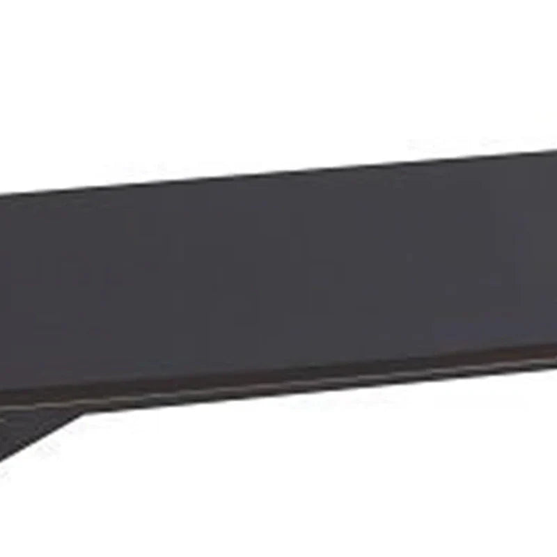 Iora 71-Inch Industrial Dining Table with Rounded Corners in Black Wood