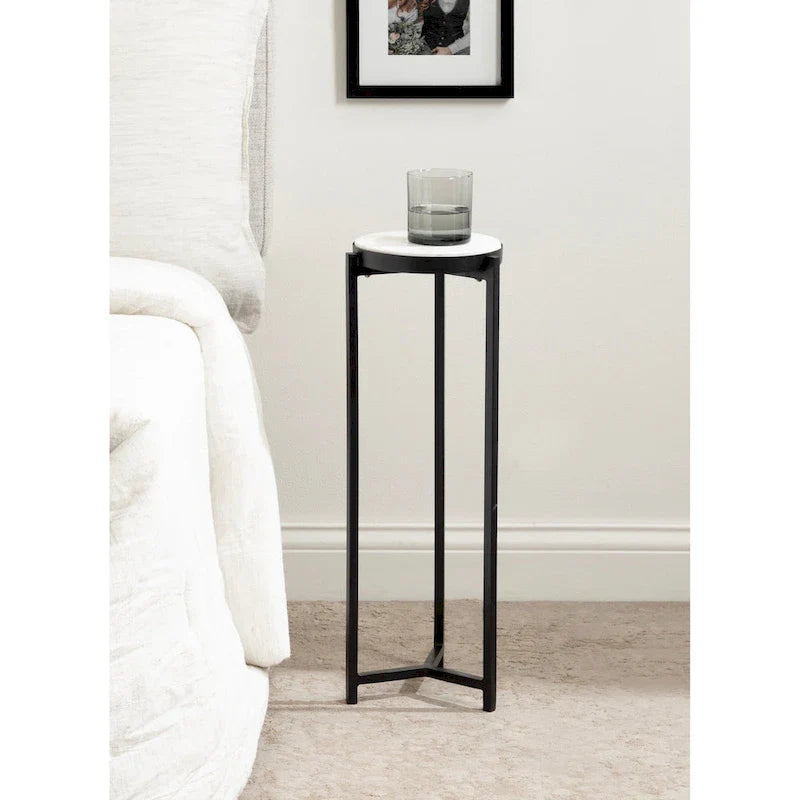 Kate and Laurel Aguilar Glamorous Drink Table - 9x9x23 Inches