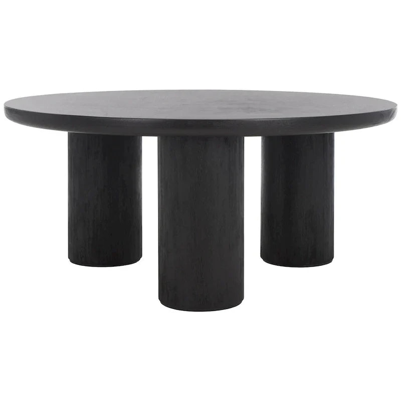 SAFAVIEH Home Mork Round Coffee Table with 3 Legs - 40" W x 40" D x 18" H