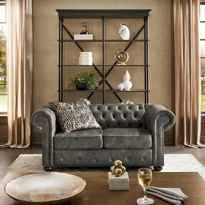 iNSPIRE Q Artisan Knightsbridge Tufted Chesterfield Loveseat