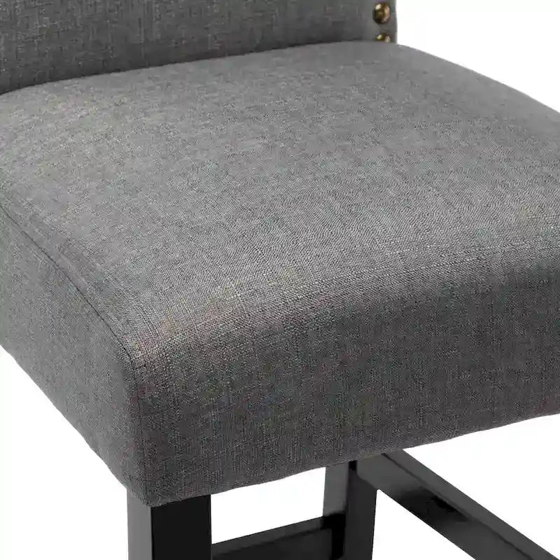 Set of 2 Upholstered 28-Inch Barstools - Stylish Pub Chairs
