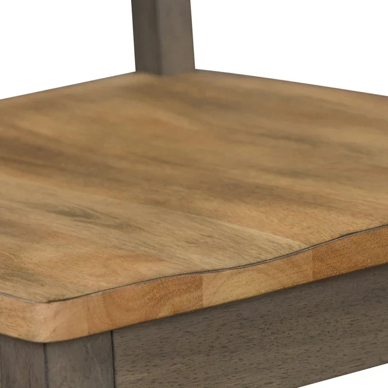 Lindsey Farm 7-Piece Trestle Table Set in Gray and Sandstone