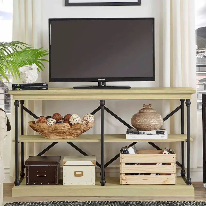 iNSPIRE Q Artisan Barnstone Iron and Wood Entryway Console Table