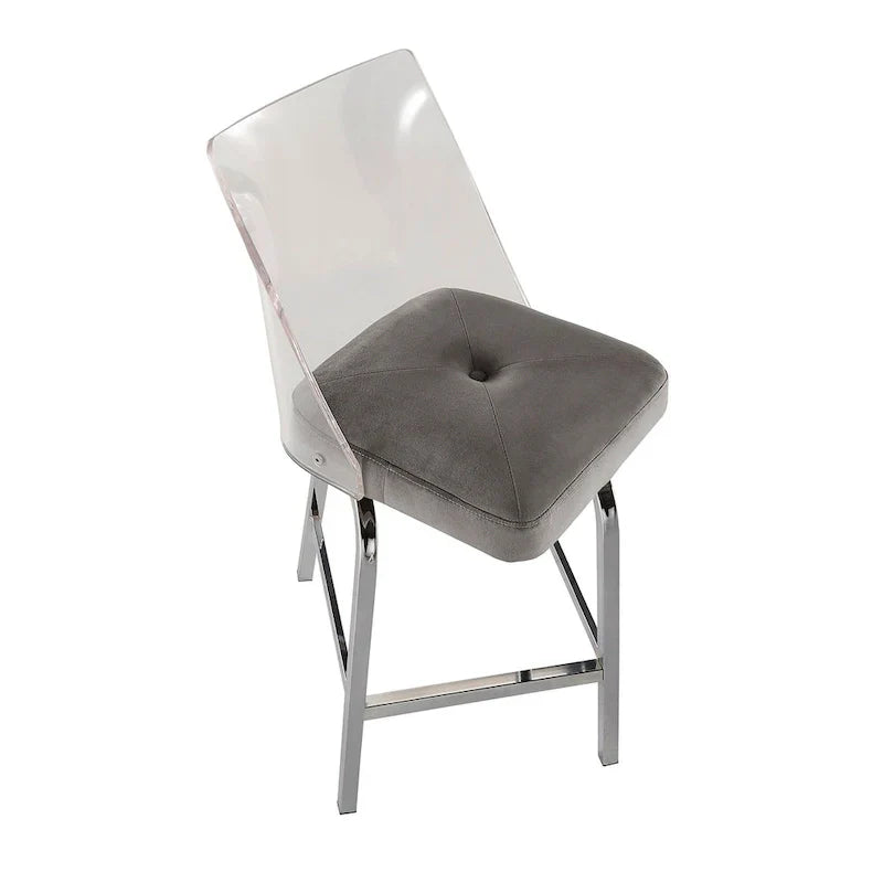 iNSPIRE Q Bold Lennox Velvet Counter Height Stools - Set of 2