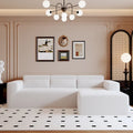 L Shaped Sectional Sofa with Upholstered Cushions and Modular Design