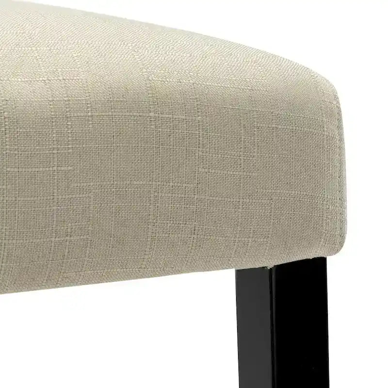 Set of 2 Counter Height Bar Stools with Back - 24-Inch Fabric Upholstered Design and Nailhead Trim