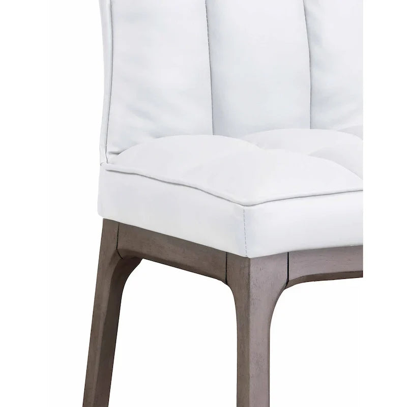 Set of 2 Contemporary Tufted Side Chairs with Sturdy Solid Wood Frame