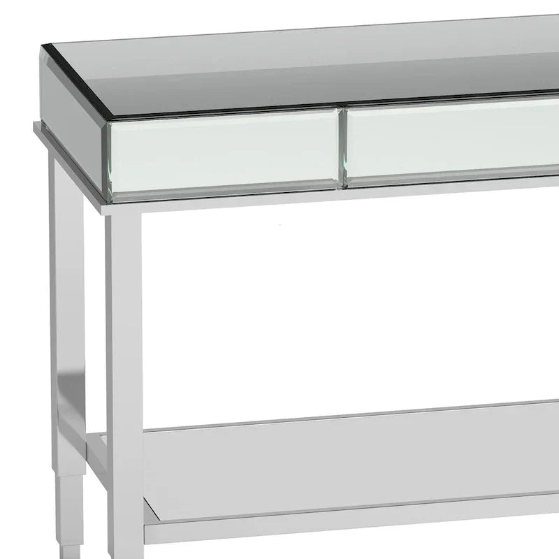 iNSPIRE Q Bold Camille Mirrored Console Table TV Stand with Drawer