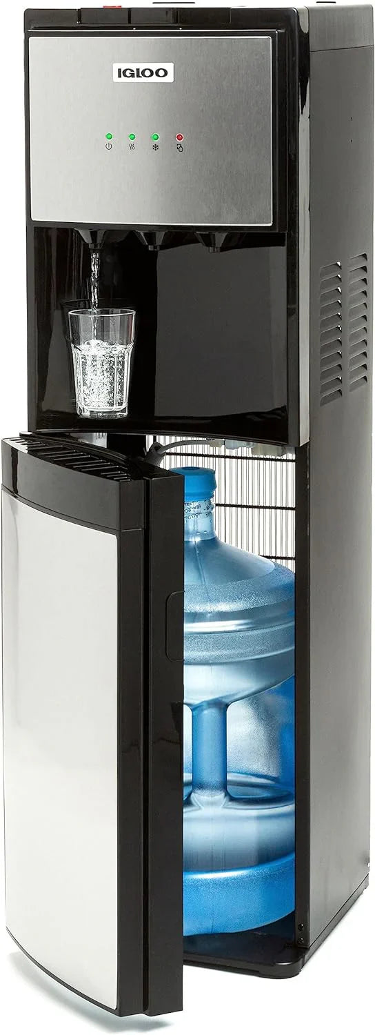Igloo Bottom Loading Water Cooler Hot Cold Room Temperature Dispenser Holds 5 Gallon Jugs