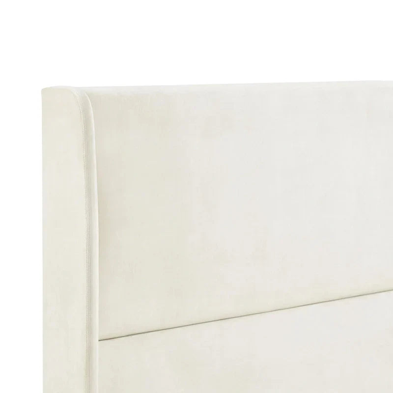 Roundhill Furniture Rozitta Upholstered Wingback Bed with Platform Design