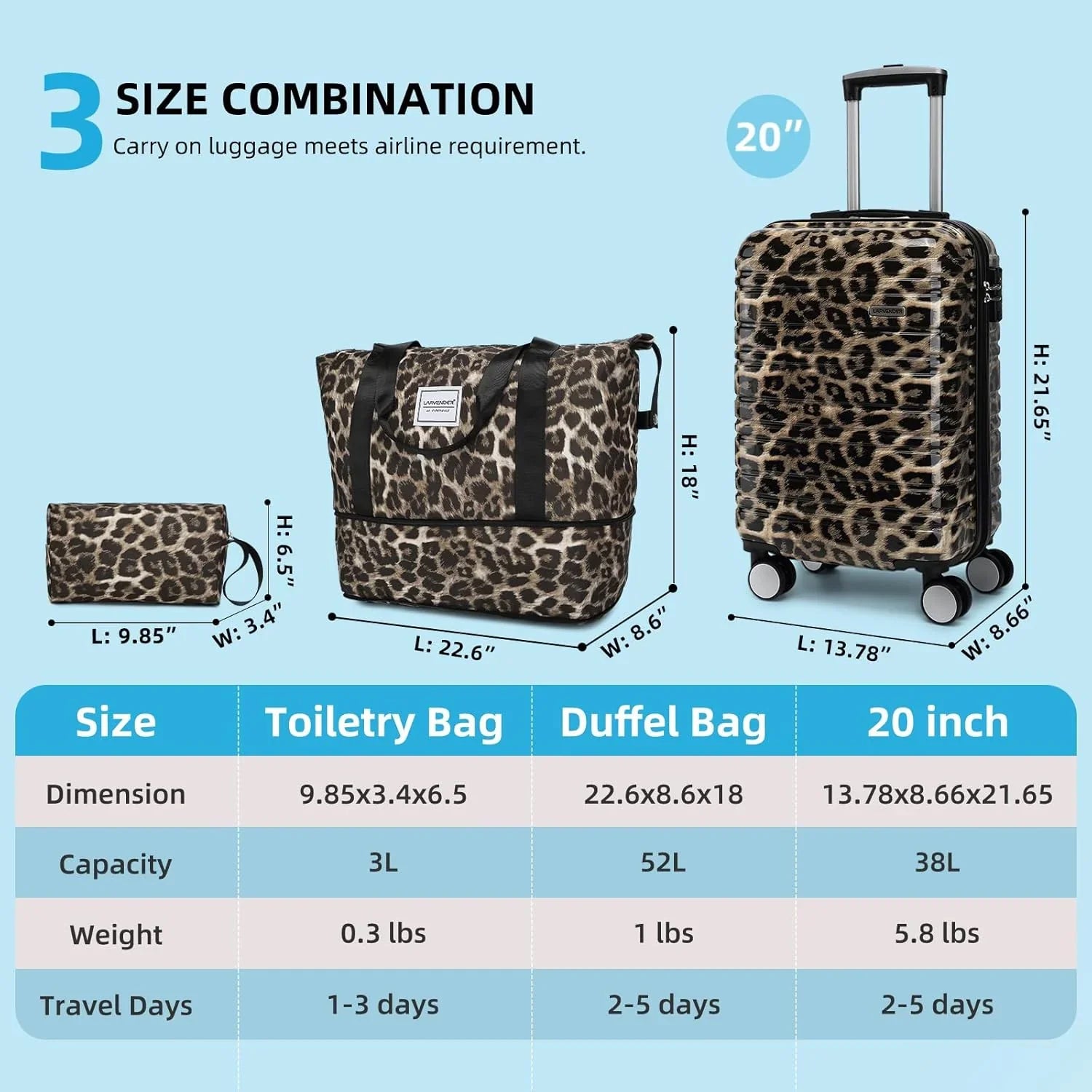 6-piece luggage set, expandable hardshell suitcase set with spinner wheels, lightweight rolling luggage set