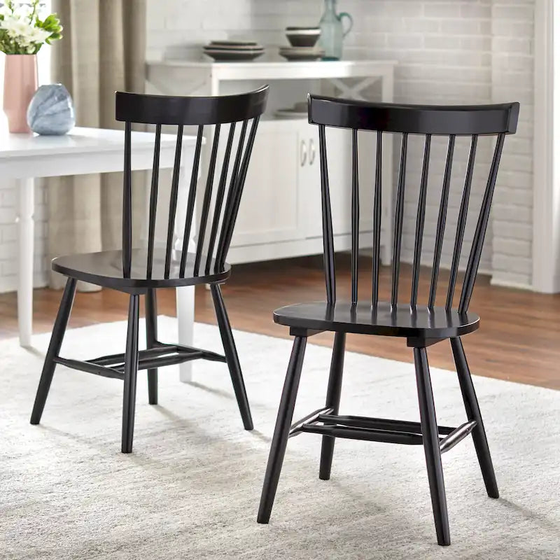 Set of 2 Venice Solid Wood Spindle Dining Chairs by Simple Living