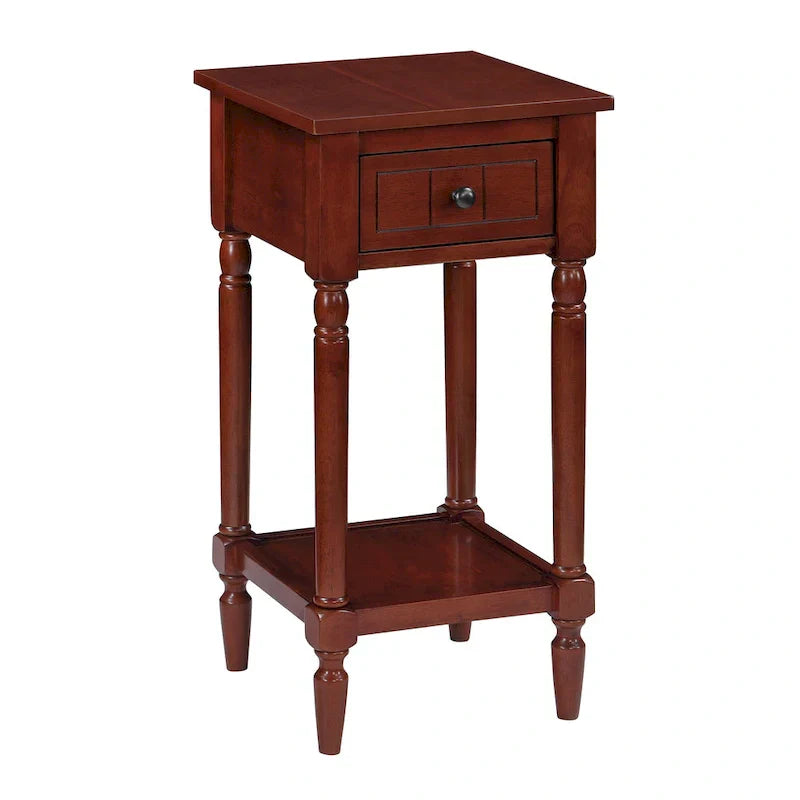 Khloe French Country Accent Table with Shelf and Drawer by Convenience Concepts