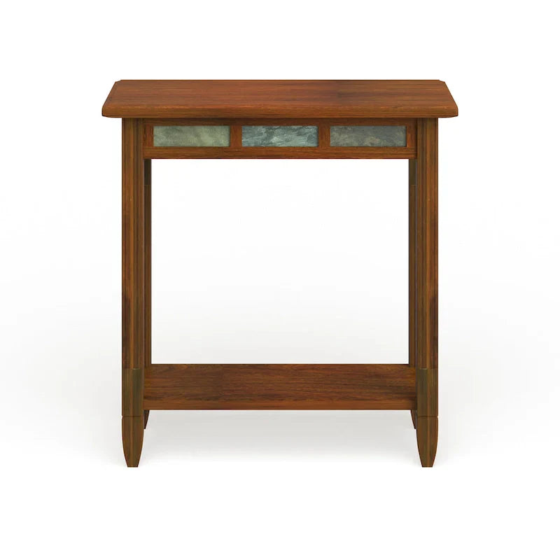Leick Home Rustic Slate Side Table Featuring USB-C Charging Port