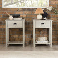 Set of 2 Middlebrook Farmhouse Nightstands with One Drawer