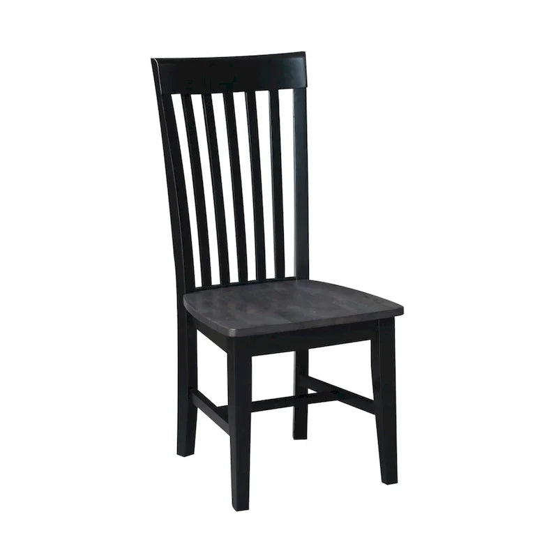Set of 2 Cosmo Tall Mission Chairs in Solid Wood by International Concepts