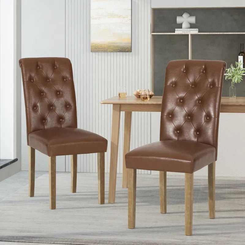 Set of 2 Aruda Upholstered Dining Chairs by Christopher Knight Home