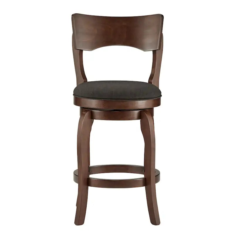 Lyla 24-Inch Brown Swivel Counter Stool by iNSPIRE Q Classic