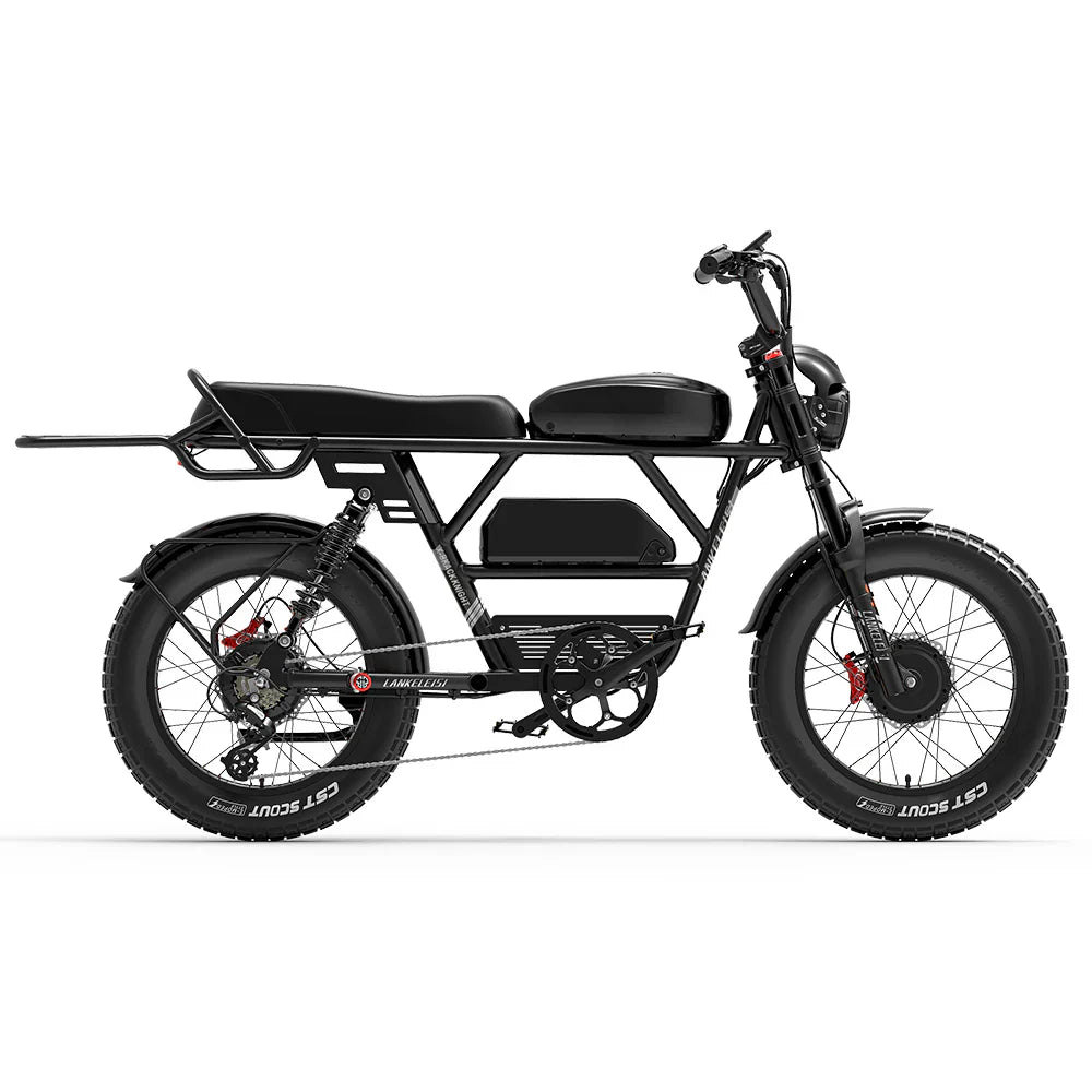 Lankeleisi X-Black Knight 1000W*2 Dual Motor 20" Fat Bike Fully E-Mountainbike 45Ah