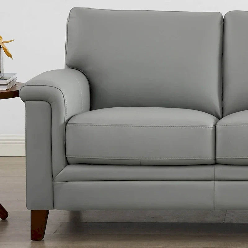 Hydeline Westcott Premium Top Grain Leather Sofa with Memory Foam and Spring Support